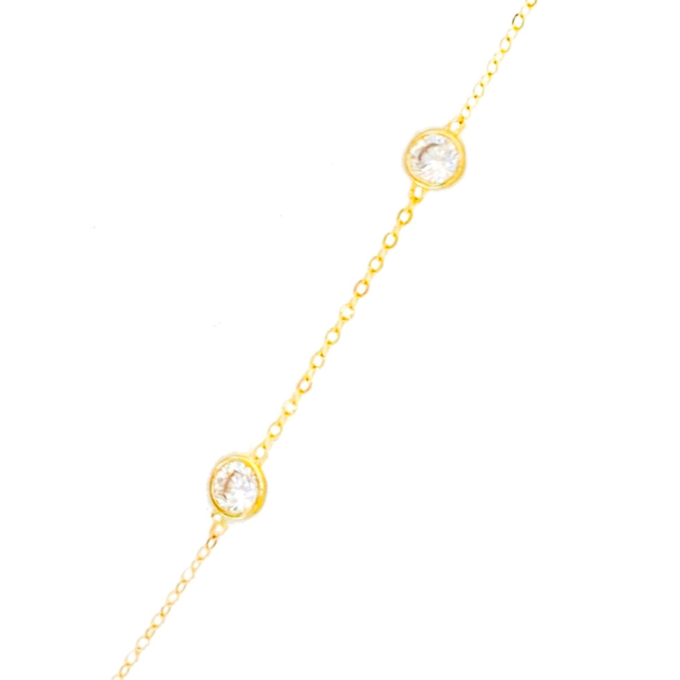 Diamond Bezel Station Necklace