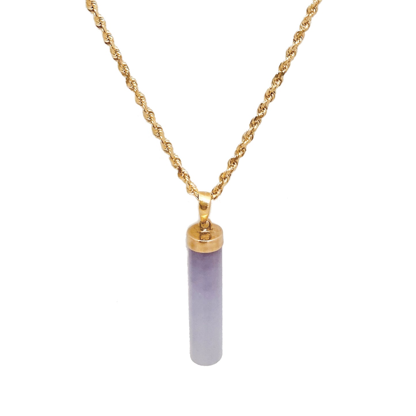 Purple Jade Column Pendant