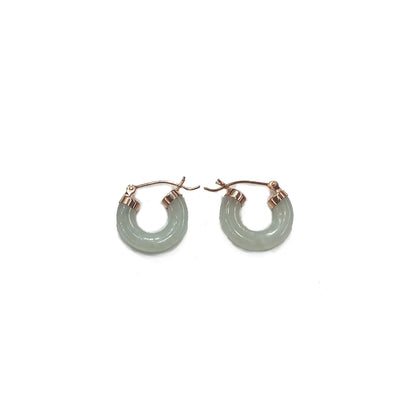 Jade Mini-est Hoop Earrings (15mm)