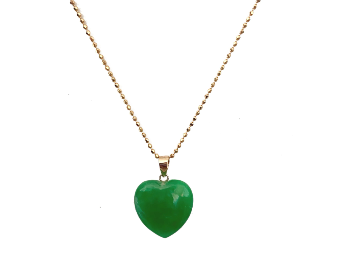 Bold Jade Heart Pendant