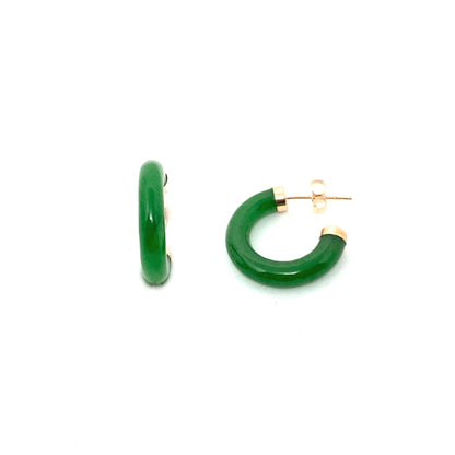 Jade Mini Hoop Earrings (18mm)