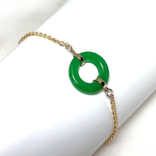 Jade Lifesaver & 14k Gold Bracelet (Custom)