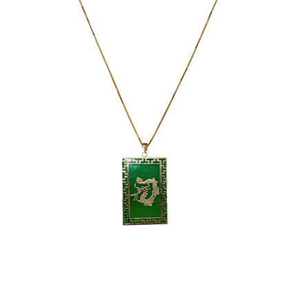 Bold Jade Dragon Pendant