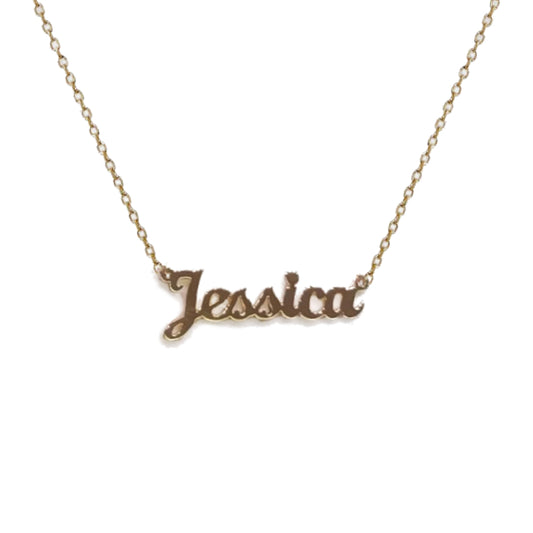 Dainty Nameplate Necklace with Cable Chain (Custom)