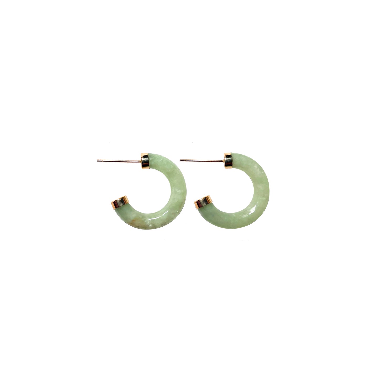 Jade Mini Hoop Earrings (18mm)