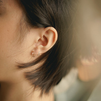 Sparkle Huggie Earrings